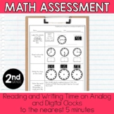 Telling Time to the Nearest 5 Minutes Math Assessment alig