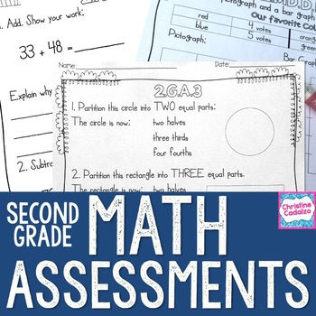 Preview of 2nd Grade Math Assessments BUNDLE