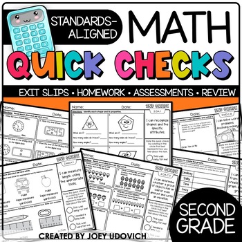 Preview of 2nd Grade Math | Assessments, Morning Work, Test Prep, Review, Homework
