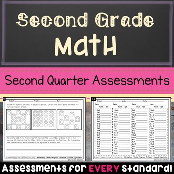 Preview of 2nd Grade Math Assessments | Math Activities for Second Grade