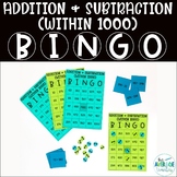 Math Bingo for 2nd Grade - Addition and Subtraction (within 1000)