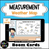 2nd Grade Math Boom Cards [Unit 8] Measurement - Weather Map Temperature