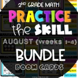 2nd Grade Math Boom Cards for August (weeks 1-4) Bundle