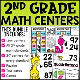 2nd Grade Math Centers, Math Games, Math Spiral Review Sta