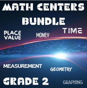 Preview of 2nd Grade Math Centers BUNDLE
