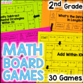 2nd Grade Math Centers Board Games for the Year BUNDLE - 2
