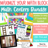 2nd Grade Math Centers - Includes Student Instructional Videos