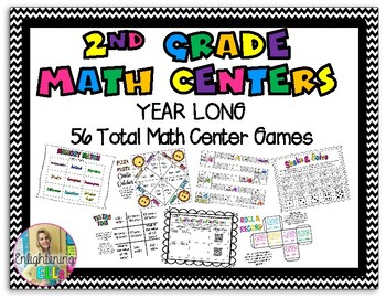 Preview of 2nd Grade Math Centers Year Long Bundle - Eureka Aligned