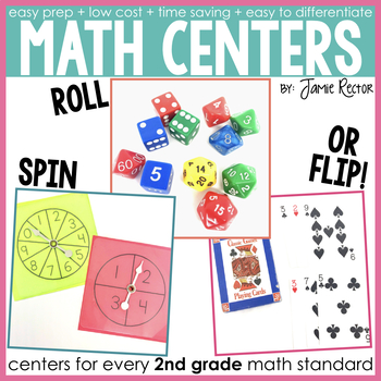 Preview of 2nd Grade Math Centers for the Entire Year - 36 Centers