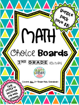 Preview of 2nd Grade CCSS Math Choice Board BUNDLE - Distance Learning Resource
