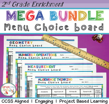 Preview of 2nd Grade Math Project Bundle - ALL STANDARDS – Distance Learning