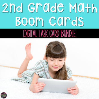 Preview of 2nd Grade Math Boom Card Bundle | Digital 2nd Grade Math Practice