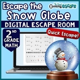 2nd Grade Winter Math Activity Digital Escape Room Game Es