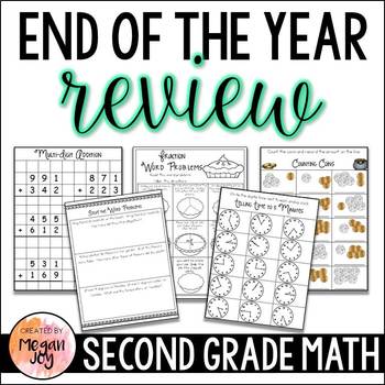 2nd Grade Math End of the Year / Summer Review by Megan Joy | TpT