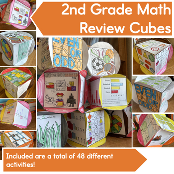 Preview of 2nd Grade Math│Whole Year Review Test Prep│Worksheet - Activity - Project