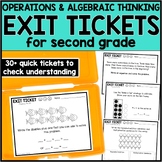 2nd Grade Math Exit Tickets Operations & Algebraic Thinkin