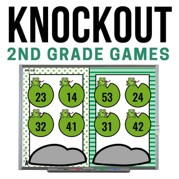 Preview of 2nd Grade Math Game - April Math Game - 2nd Grade Knockout