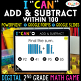 2nd Grade Math Game DIGITAL | Add & Subtract within 100  |