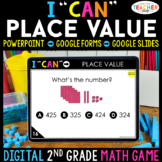 2nd Grade Math Game DIGITAL | Place Value | Distance Learning