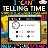 2nd Grade Math Game DIGITAL | Telling Time | Distance Learning