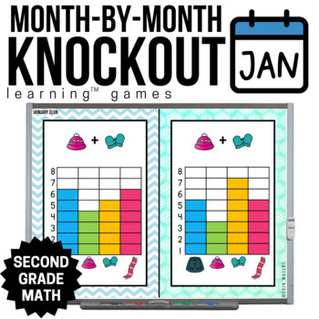 2Nd Grade Math Game [January Knockout Club] By Erin Waters | Tpt