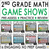 2nd Grade Math Game Show Bundle - Math Review  for the Year