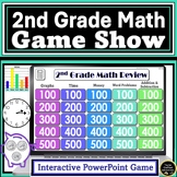 2nd Grade Math Review Game Show | Time, Graphs, Money, Add