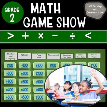 Preview of 2nd Grade Math Game Show for NWEA MAP and Common Core