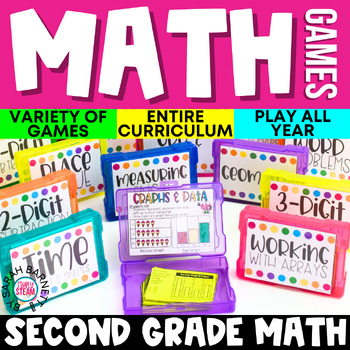 Preview of 2nd Grade Math Games for Centers, Review, and Intervention