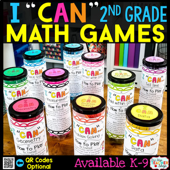 Preview of 2nd Grade Math Games BUNDLE - Math Centers & Math Practice Activities