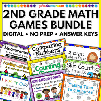 Preview of 2nd Grade Math Games Bundle