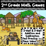 2nd Grade Math Games - Place Value, 2-digit and 3-digit Ad