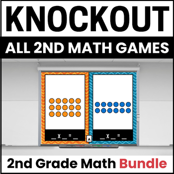 Preview of 2nd Grade Math Games - Second Grade Math Review - Knockout BUNDLE