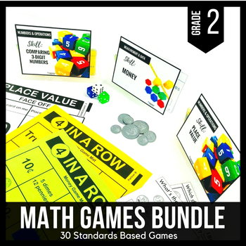 2nd Grade Math Centers | 2nd Grade Math Games BUNDLE - Ready Set Play