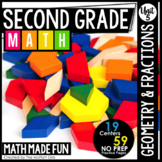 2nd Grade Math: Geometry and Fractions