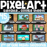 2nd Grade Math Holiday Mystery Pixel Art on Google Sheets 