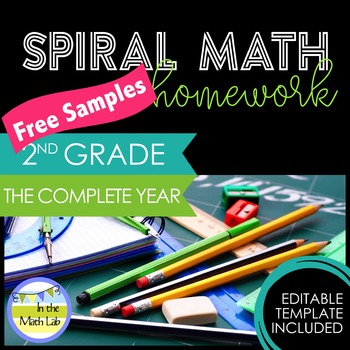 Preview of 2nd Grade Math Homework - FREE Samples