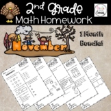 2nd Grade Math Homework- November