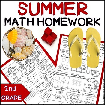 Preview of Summer 2nd Grade Math Homework