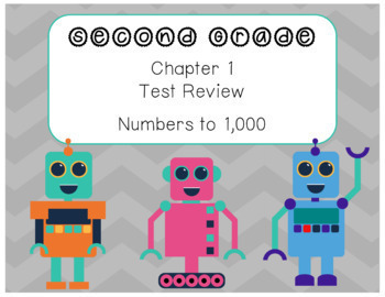 Preview of 2nd Grade Math In Focus 2020 Chapter 1 Test Review (Print AND Digital!)