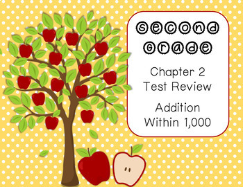 Preview of 2nd Grade Math In Focus 2020 Chapter 2 Test Review (Print AND Digital!)