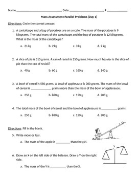 Preview of 2nd Grade, Math In Focus, Chapter 8 Test Prep Parallel Problems (Part 1)