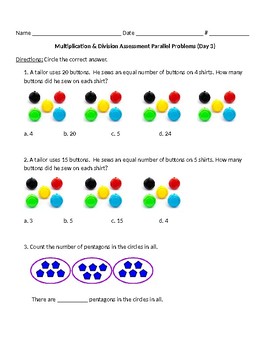 2nd grade math in focus parallel test chapter 5 multiplication division p3