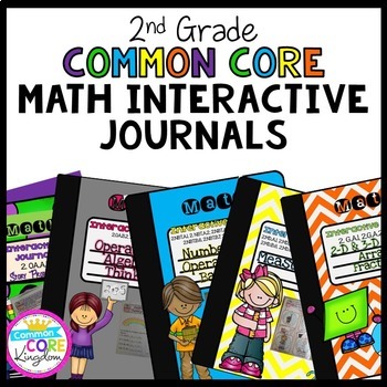 Preview of 2nd Grade Math Interactive Journal Bundle - All Common Core Standards Activities