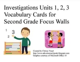 2nd Grade Math Investigations Vocabulary Cards: Units 1, 2, 3
