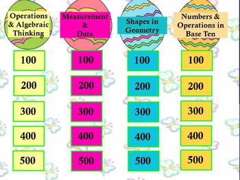 Preview of 2nd Grade Math Q&A Game~ CCSS Promethean/ClassFlow Spring / Easter Theme