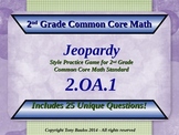 2.OA.1 2nd Grade Math Jeopardy Addition/Subtraction Word P