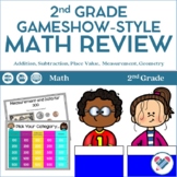 2nd Grade Math Jeopardy-Style Review Game PRINT AND DIGITAL