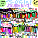 2nd Grade Math Jeopardy YEAR-LONG BUNDLE! [EDITABLE]