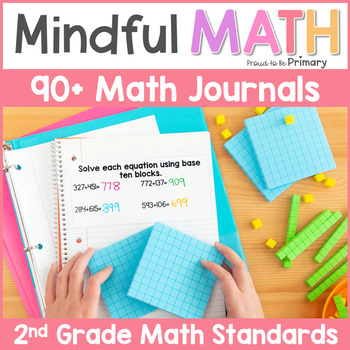 Preview of 2nd Grade Math Word Problems Interactive Journal Prompts Small Group Activities